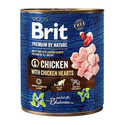 Brit Dog Nature Chicken With Chicken Hearts 800gr
