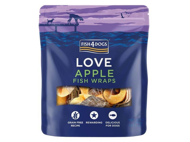 Fish4Dogs Love Apple Fish Wraps 90g