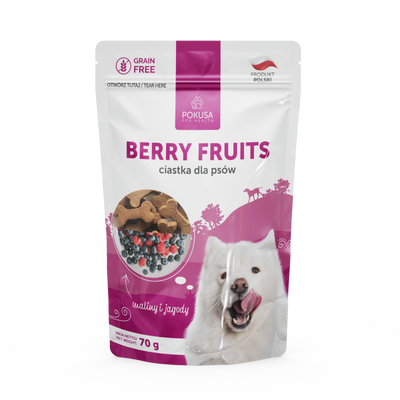 Pokusa Dog Biscuits Berry Fruits 70g