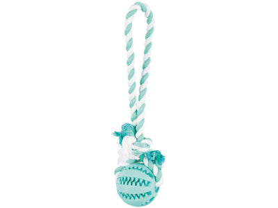 Trixie Denta Fun Natural Rubber Ball On Rope 7cm/24cm