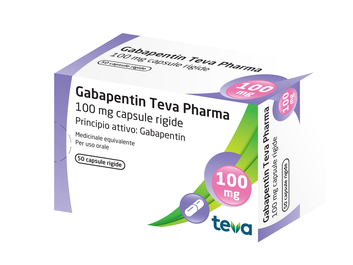 Teva Gabapentin 100mg 1caps