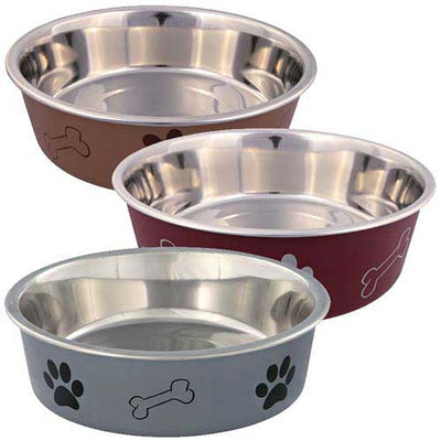 Trixie Stainless Steel Bowl With Plastic Coating 2l 23cm