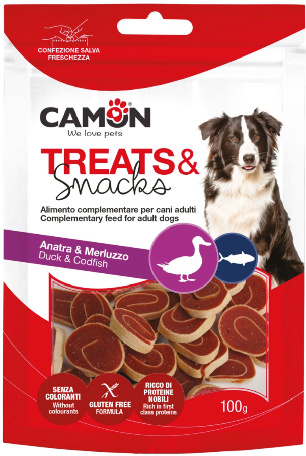 Camon Dog Treats & Snacks Duck & Codfish 100g