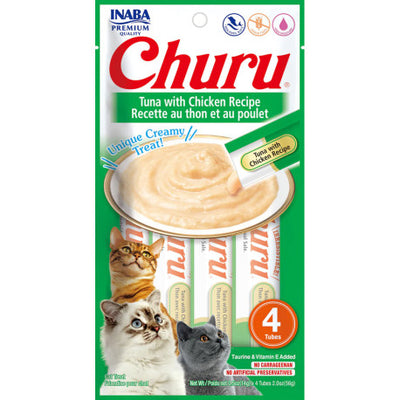 Churu Cat Treats 102 Tuna Chicken Recipe 4pcs