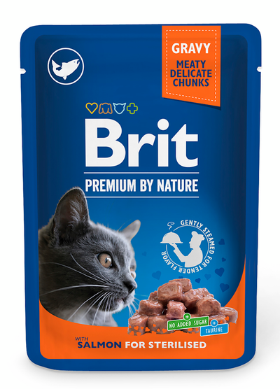 Brit Cat Premium Salmon For Sterilised 100gr