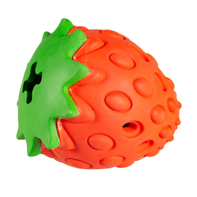 Duvo Rubber Strawberry Treat Dispenser