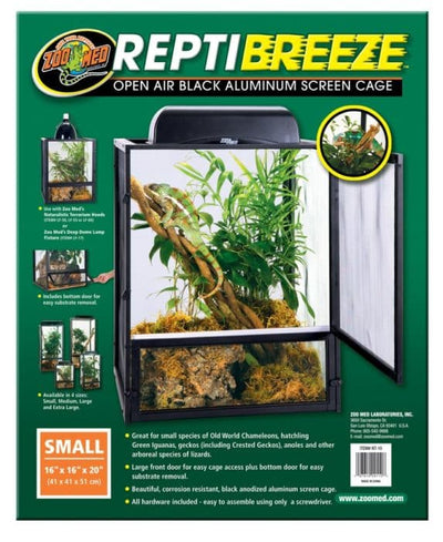 ZooMed ReptiBreeze Open-Air Terrarium With Aluminium Screen Cage.