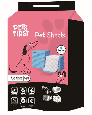 Pets First Pet Sheets 50pcs 60x60