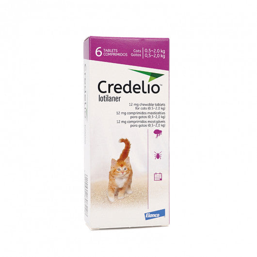 Elancro Credelio Cat 0.5-2.0Kg 6 Tablets 12Mg.