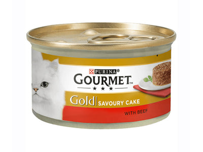 Purina Cat Gourmet Gold Savoury Cake Beef 85gr