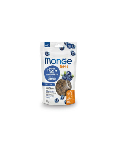 Monge Snack Kitten Meat Minis Trout/BluBerries 50g