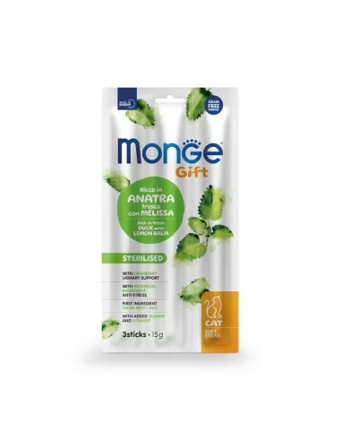Monge Snack Cat Soft Sticks Steril Duck/Lemon Balm 15g