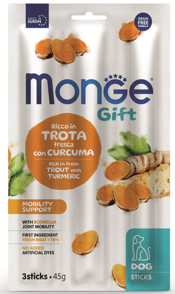 Monge Snack Dog Stick Mobility Supp Trout/Bosw 45g