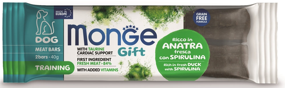Monge Snack Dog Meatbar Training Duck/Spiruline 40g