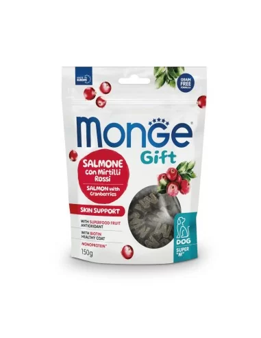 Monge Snack Dog Super M Skin Sup Salmon/CrnBerries 150g