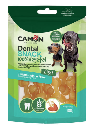Camon Dental Snack Sweet Potato Rice Knotted Bones 100g