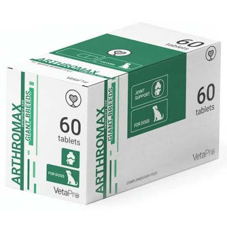 VetaPro Arthromax For Giant Dog Breeds 60 Tablets.