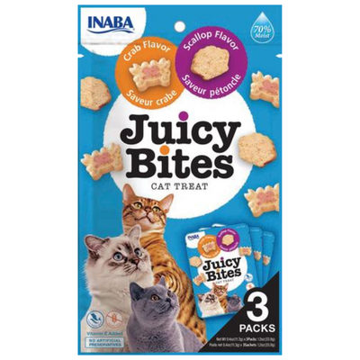 Juicy Bites Cat Treats 703 Crab Scallop 3packs