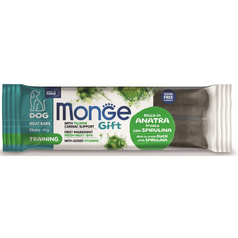 Monge Snack Dog Meatbar Training Duck/Spiruline 40g