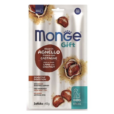 Monge Snack Dog Stick Sensitive Digest Lamb/Chestnt 45g