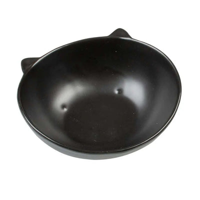 Duvo Feeding Bowl Stone Kitty Face Black 250ml