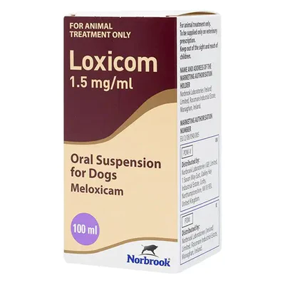 Norbrook Dog Loxicom Oral 1.5mg 100ml