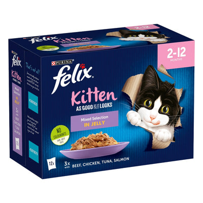 Purina Felix Kitten As Good As It Looks Mixed Selection In Jelly 12x85g