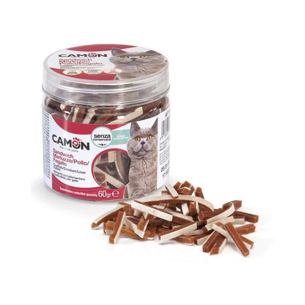 Camon Cat Treats Chicken & Codfish Sandwitch 60gr
