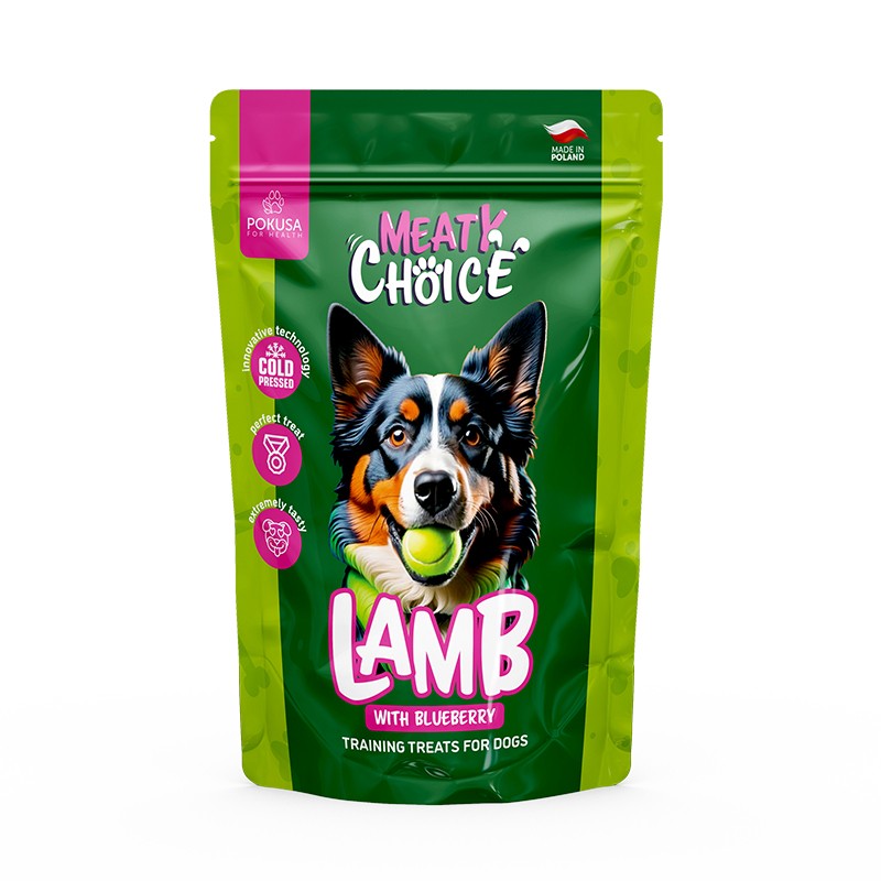 Pokusa Dog Meaty Choice Lamb Blueberry 200g