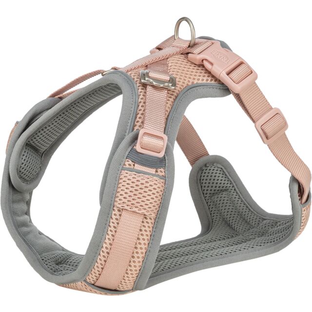 Trixie Premium Flex Mesh Harness Wide Fit M:58-80cm/20mm, Blush.