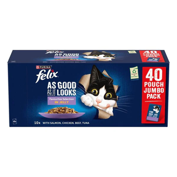 Purina Felix As Good As It Looks Favourites Selection In Jelly Jumbo 40x85g