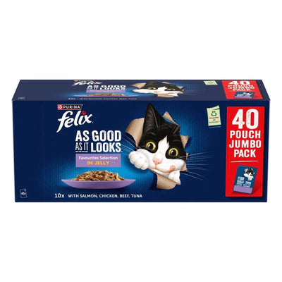 Purina Felix As Good As It Looks Favourites Selection In Jelly Jumbo 40x85g