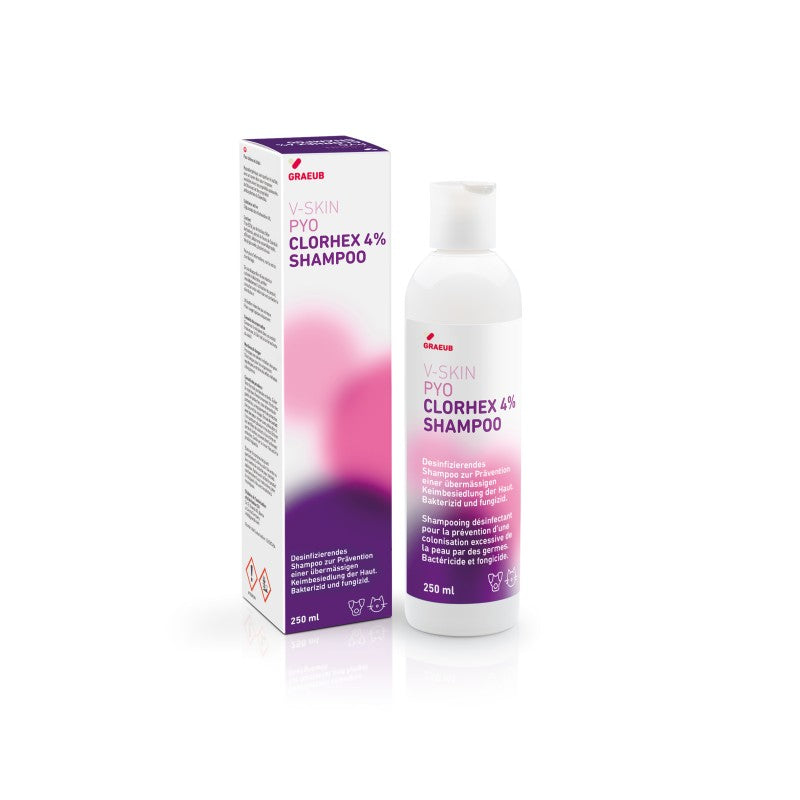 Livisto V-Skin Pyo Chlorhex 4% Shampoo 250ml.