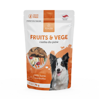 Pokusa Dog Biscuits Fruits & Vege 70g