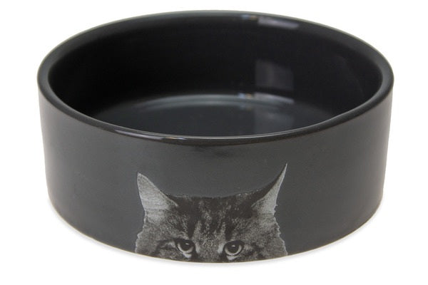 Karlie Cat Dish Ceramic Anthracite 250ml