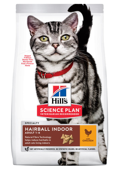 Hills Cat SP Adult 1-6 Hairball Indoor Dry Chicken 3kg