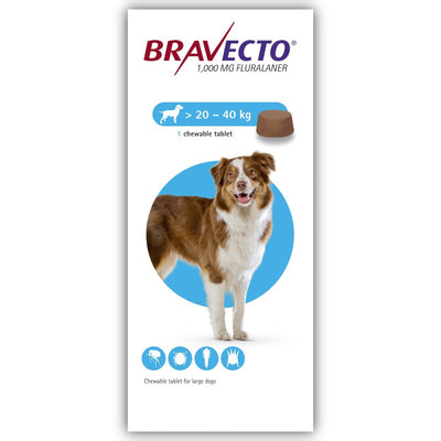 MSD Dog Bravecto 1000mg 20-40kg  1tab