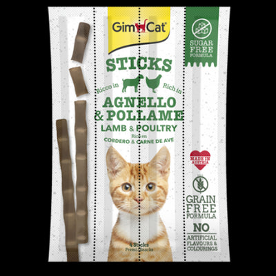 Gimcat Cat Treats Stick Lamb&Poultry 4pcs