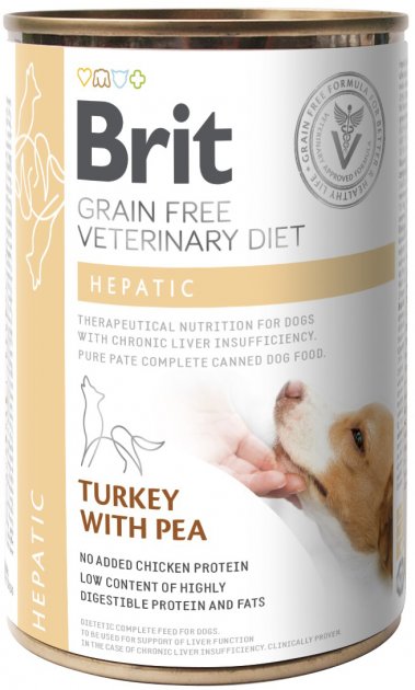 Brit Dog VD Hepatic Turkey & Pea  Wet 400gr
