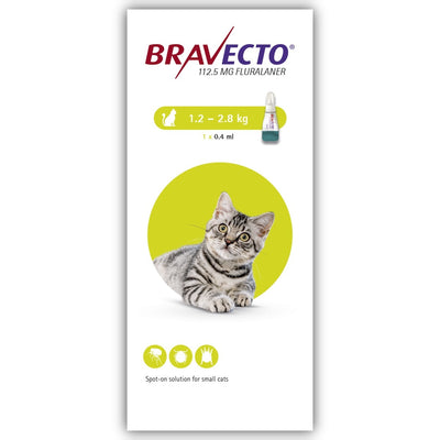 MSD Cat Bravecto 112mg 1.2-2.8kg 1x0.4ml