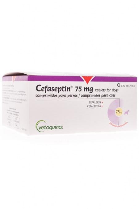 Vetoquinol  Cefaseptin 75mg 100tabs