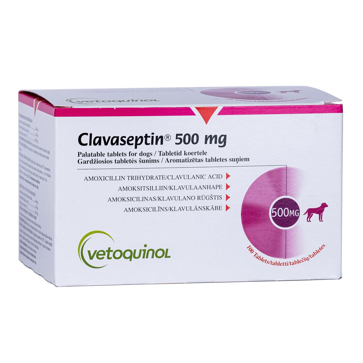 Vetoquinol  Clavaseptin 500mg 100tabs