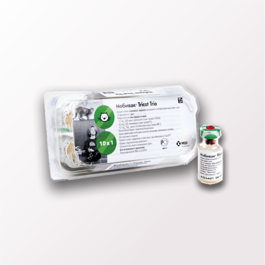 MSD Cat Nobivac Tricat Trio 1ds + Diluent